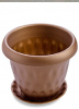 Горшок Розетта с под. 14см 0,9л бронзовый
